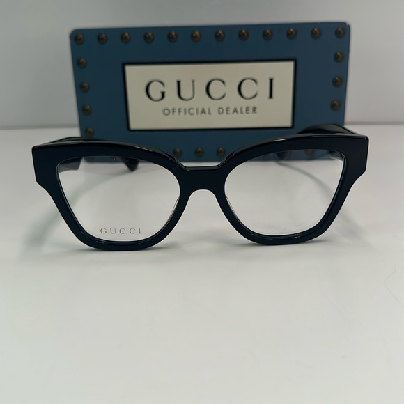 New Authentic GUCCI GG1424O CAT EYE FRAMES IN BLACK Eyeglasses - Picture 3 of 12